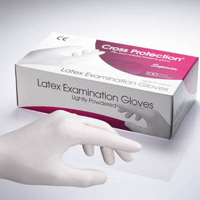 Latex Examination Gloves, lightly powered
