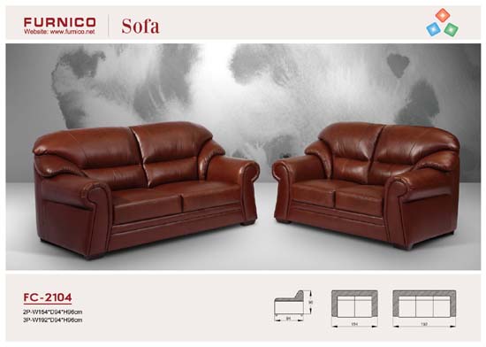HALF LEATHER SOFA 3+2
