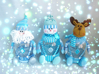 Christmas Plush Figure with Container