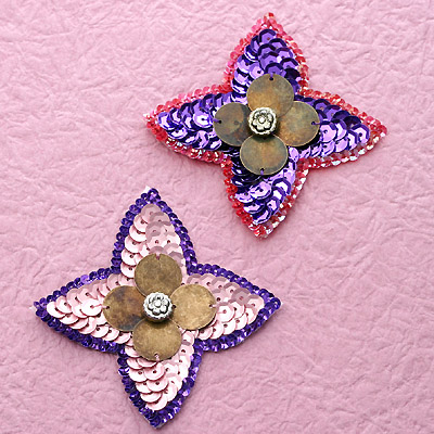 Beaded Motif, with brass plate