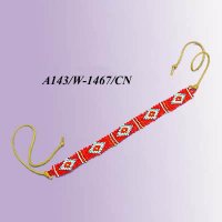 Brown Cord/Turquiose/White/Orange/Red Base