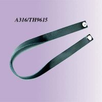 Black Leather Necklace: 7cm Wide, 35cm Long