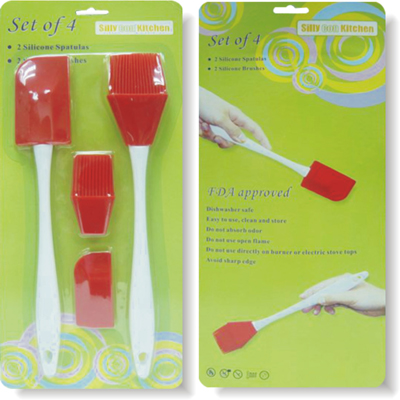 Silicone Brush & Spatula Set (Set of 4)