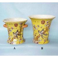 A: 7 inches Baker Vase w/handles B: 8 inches Baker Vase