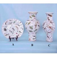 A: 10 inches Semi-circle plate B: 12 inches Semi-Hanging Vase C: 12 inches Semi-Hanging Vase