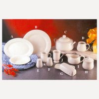 Embossed White Porcelain Ware