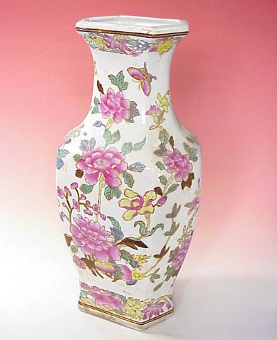 14 inches Hex. Vase