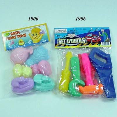 1900 Set of 6pcs Bath Floating Toys
1906 5pcs Plastic Tool Set