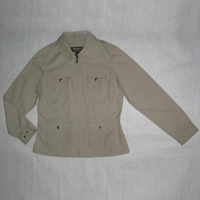 Ladies' Cotton Canvas Zip Front Jacket