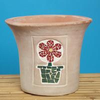 TERRACOTTA ITEMS - PLANTER WITH MOSAIC