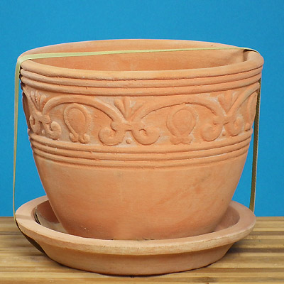 TERRACOTTA ITEMS - POT WITH SAUCER