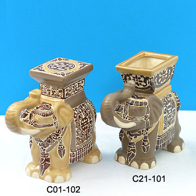 Sell ELEPHANT STOOL (C01-102); ELEPHANT PLANTER (C21-101)