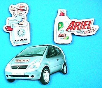 Cardboard Flat glued a magnet button