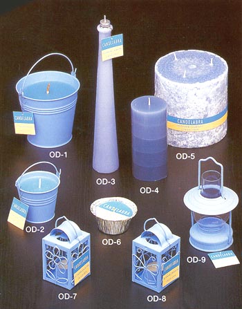 Large Bucket Filled With Blue Citronella Wax Dia,Bottle Shaped Candle,5 Layered Blue Candle