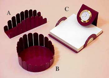 A: Name Card HolderB: Clips TrayC: Memo Holder