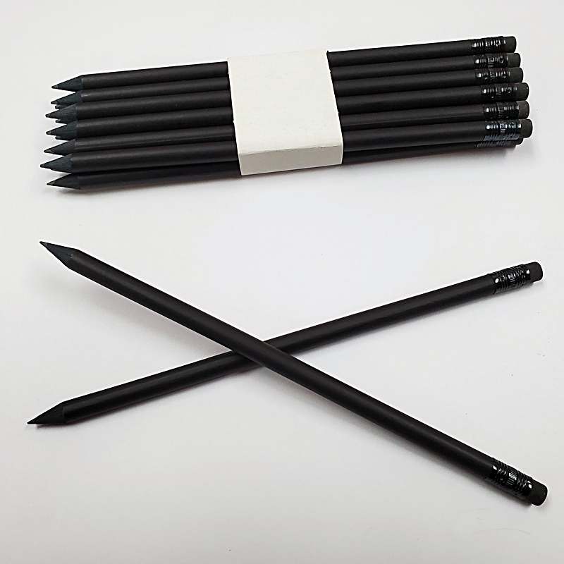 Black Wood Matt Finish Rainbow Pencil