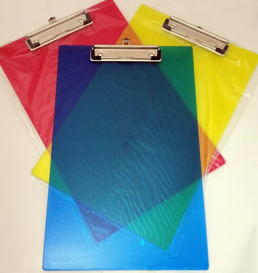  inchesMW inches COLOURFUL TRANSSPARENT METAL CLIP CLIP BOARD