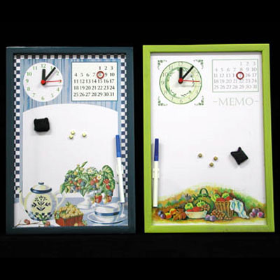 Memo Board with Clock