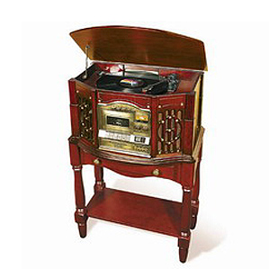 Nostalgia AM/FM Turntable w/ 3CD & Cassette Player