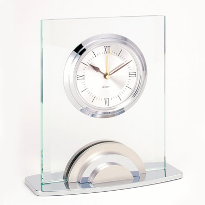 Glass Clock
with Cresendo Alarm.