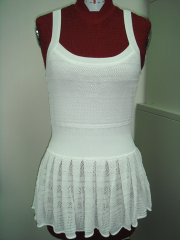 Pointelle strap skirt