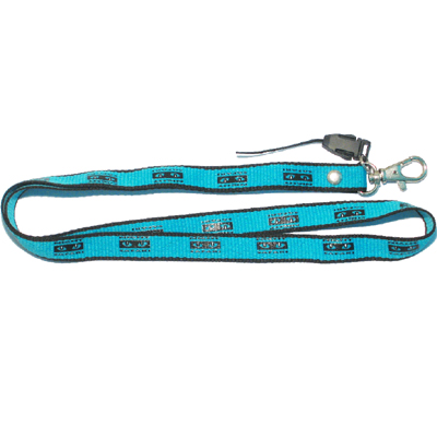 1.3x90cm Polyester Lanyard - 1 color & rimmed silk-screen printing in one side with Metal Pin, Metal hook & Mobile Strap
