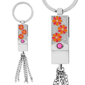 Fashionable Metal USB Flash Drive Key Ring