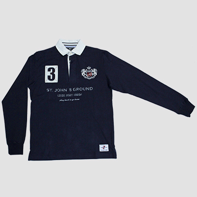 Solid Rugby with woven collar