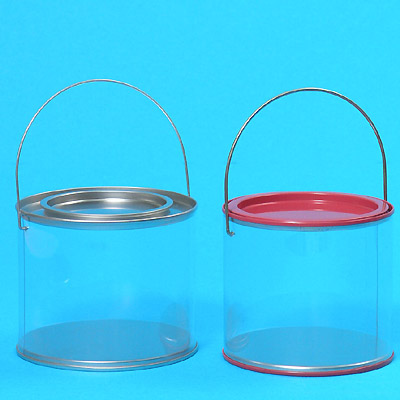 Metal bucket with plastic body