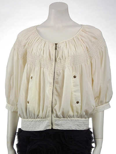 Round Neck Woven Jacket