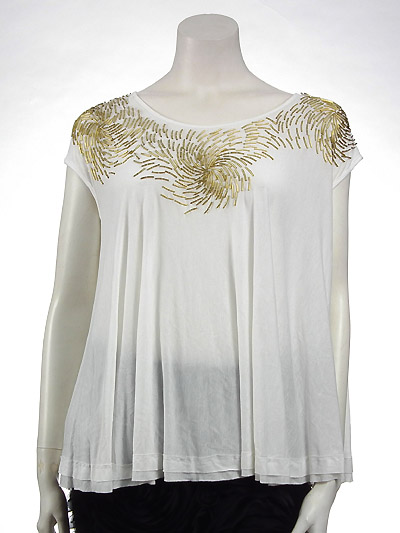 Knitted Boat Neck Tee