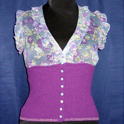 LADIES' SHORT-SLEEVED PULLOVER