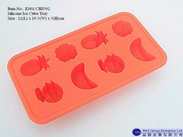 Silicone ice cube tray