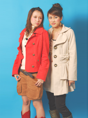 Sell Orange Short Coat & White Ribbon Coat