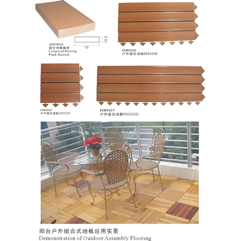 Wooden & Plastic Compound Flooring