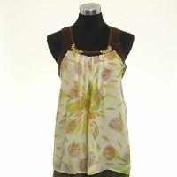 Ladies' 100% Silk Print Woven Top