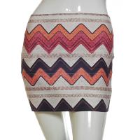 Ladies' 60% Polyester 40% Spandex Skirt With Digital Print