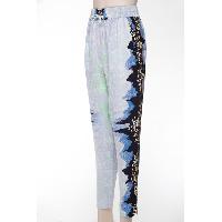 Ladies' 100% Silk Woven Trousers With Digital Print At Sideseam