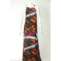Ladies' Woven Long Dress In 100% Silk Georgette