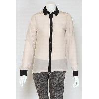 Ladies Contrast Color Silk Shirt
