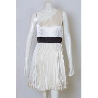 Ladies' Pleat Ball - Shape Woven Party Dress