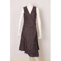 Ladies' Cotton Metal Layer Woven Dress With Pleated Lining Showing Out