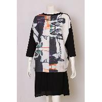 Ladies Cotton Knitted Printed Tee