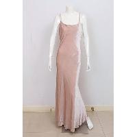 Ladies' Polyester Elastane Velvet Evening Dress