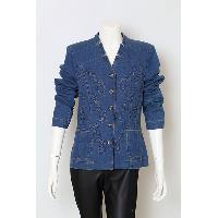 Ladies Cotton Poly Spandex Denim with Embrodiery Jacket