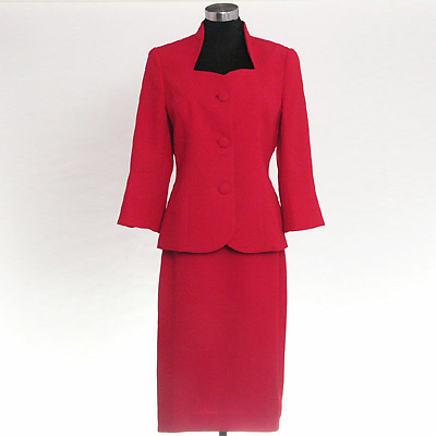 Ladies' Polyester Woven Jacket + Skirt Suit