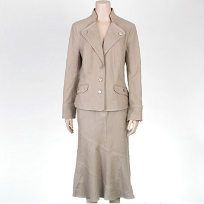Ladies' Cotton Elastane Washed Jacket & Skirt