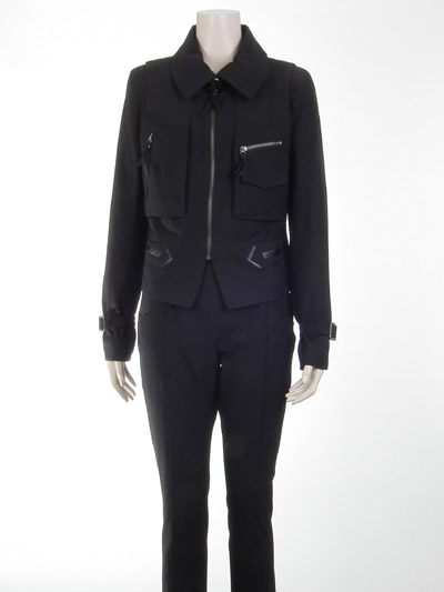Ladies' Polyester / Viscose / Elastane Woven Jacket + Trousers Suit