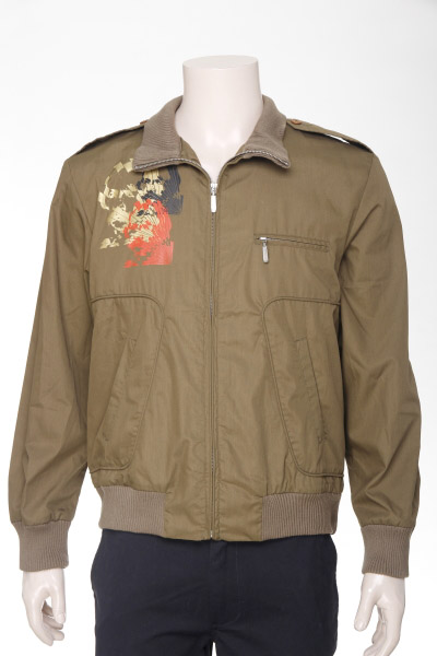 Men's Polyester Woven Jacket With Printing