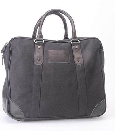 Canvas + Real Leather Trim Bag